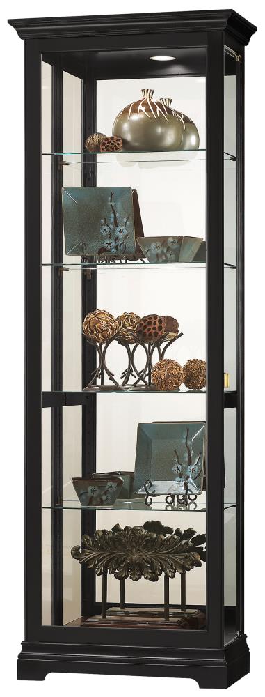 Howard Miller Curio cabinet Traditional Black Satin Wood Curio Cabinet