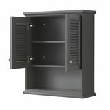 Wyndham Collection Tamara 25-in W x 30-in H x 9-in D Dark Gray Bathroom Wall Cabinet