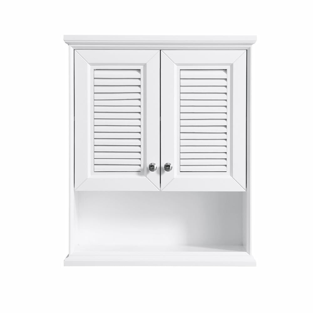 Wyndham Collection Tamara 25-in W x 30-in H x 9-in D White Bathroom Wall Cabinet