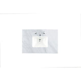 Carrara 60 in. W Marble Single Basin Vanity Top in Carrara White with White Basin - Super Arbor