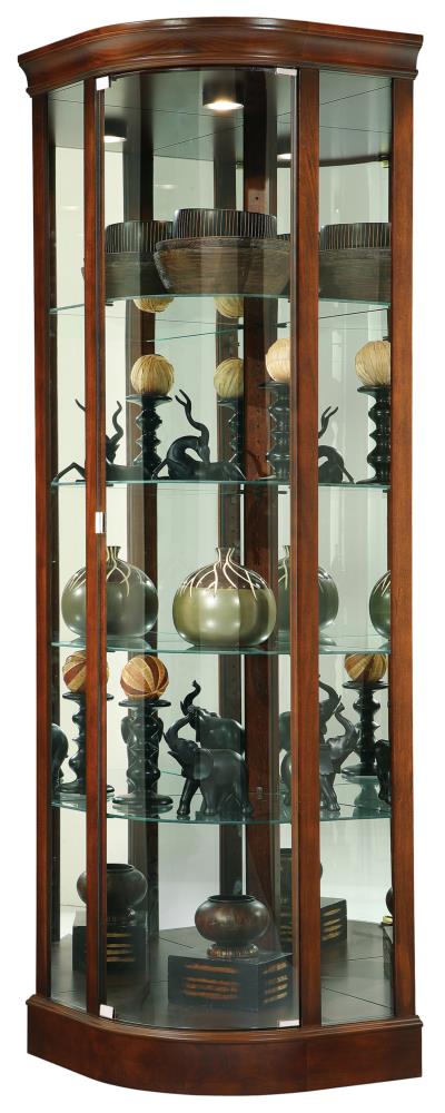 Howard Miller Traditional Hampton Cherry Wood Cherry Curio Cabinet