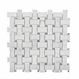 Apollo Tile Gray 12-in x 12-in Polished Natural Stone Marble Basketweave Marble Look Floor and Wall Tile (5-sq. ft/ Carton)