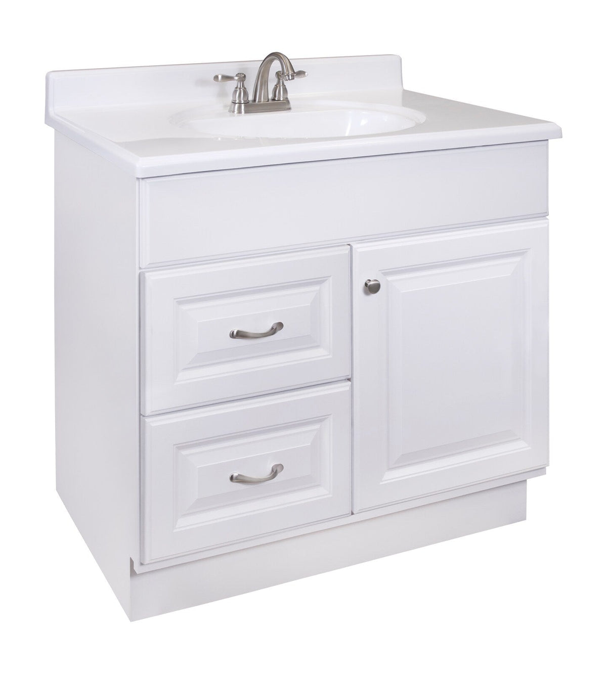 Project Source 36-in White Bathroom Vanity Cabinet (Base Only, Without Top)