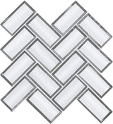 Satori Skylight 11-in x 11-in Mirrored Glass Patterned Mosaic Wall Tile (0.85-sq. ft/ Piece)