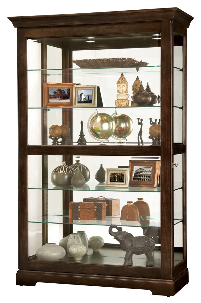 Howard Miller Traditional Espresso Wood Asian Hardwood Curio Cabinet
