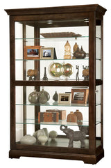 Howard Miller Traditional Espresso Wood Asian Hardwood Curio Cabinet