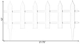 Gardenised 2-ft H x 2-ft W White Vinyl Picket Fence Gate (Unassembled)