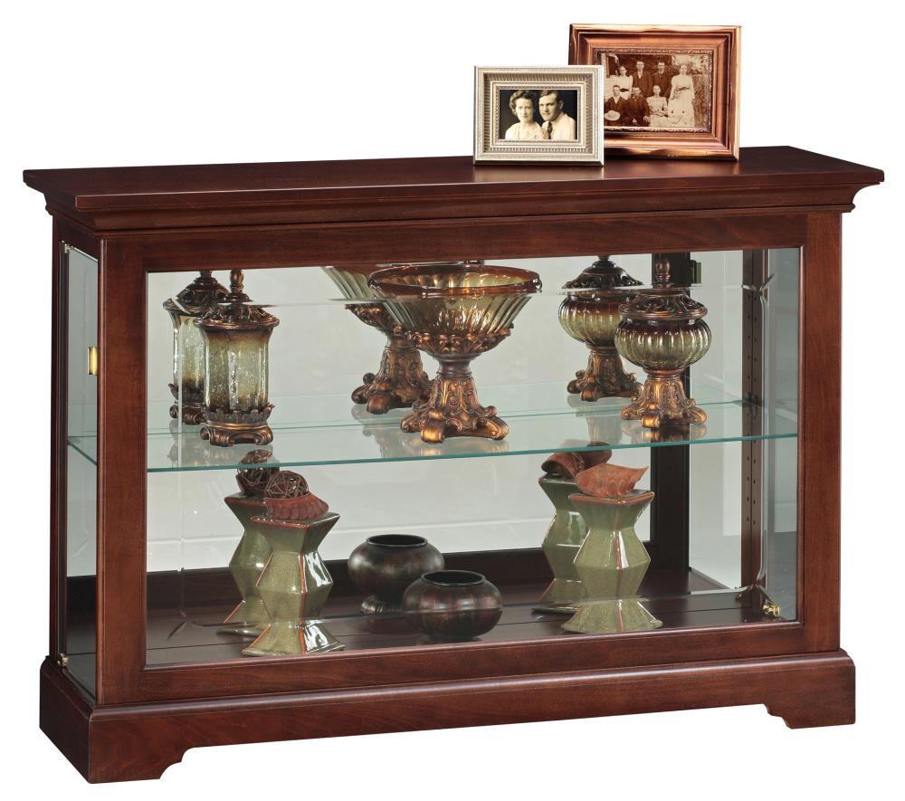 Howard Miller Traditional Cherry Bordeaux Wood Cherry Curio Cabinet