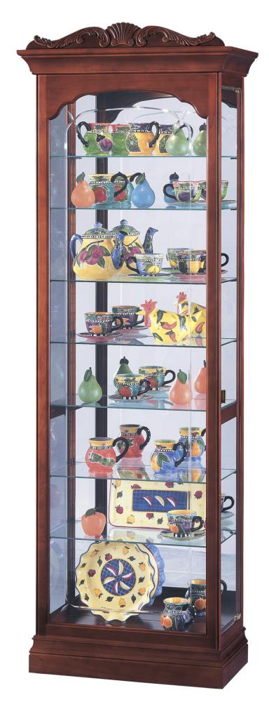 Howard Miller Curio cabinet Contemporary/Modern Windsor Cherry Wood Cherry Curio Cabinet
