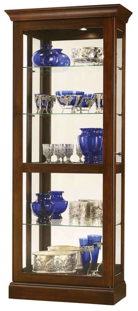 Howard Miller Traditional Cherry Bordeaux Wood Cherry Curio Cabinet