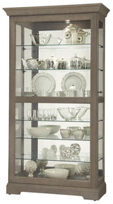 Howard Miller Contemporary/Modern Aged Grey Wood Curio Cabinet