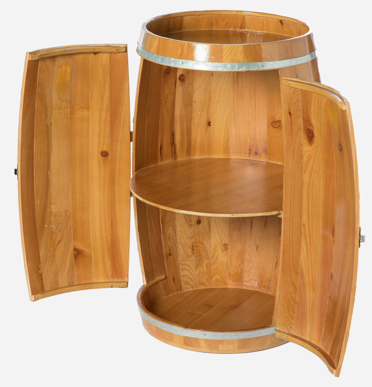 Vintiquewise 14-Bottle Brown/Fir Wood Stackable Wine Cabinet