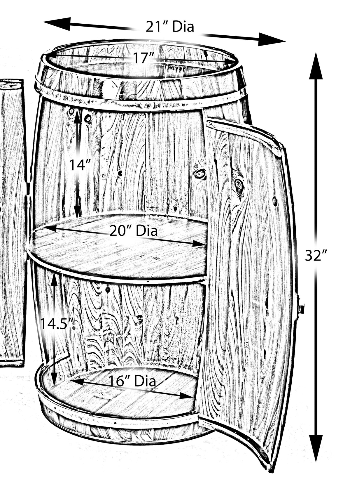 Vintiquewise 14-Bottle Brown/Fir Wood Stackable Wine Cabinet