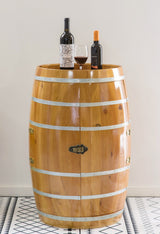 Vintiquewise 14-Bottle Brown/Fir Wood Stackable Wine Cabinet