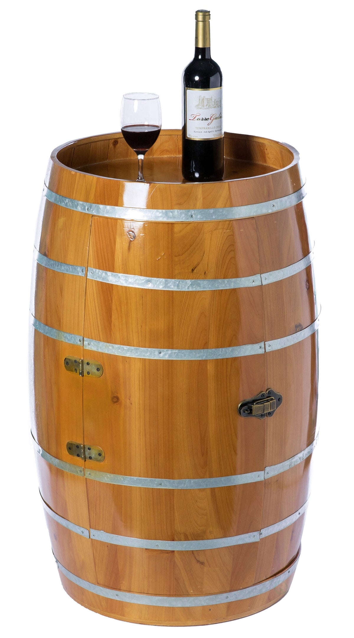 Vintiquewise 14-Bottle Brown/Fir Wood Stackable Wine Cabinet