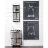 Mercana Black Metal Base with Wood Top Rolling Kitchen Cart (13.3-in x 20.3-in x 31.5-in)