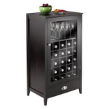 Winsome Wood 25-Bottle Espresso Wood Wine Cabinet