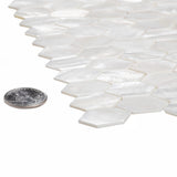 Apollo Tile White 12-in x 12-in Polished Natural Shell Hexagon Brick Look Floor and Wall Tile (18.69-sq. ft/ Carton)