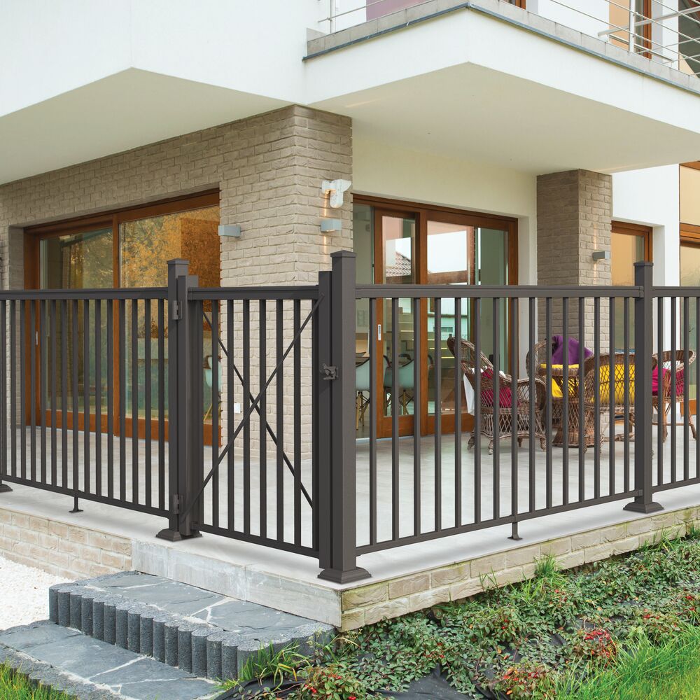 Freedom VersaRail Classic 8-ft x 42-in Matte Bronze Aluminum Deck Rail Kit