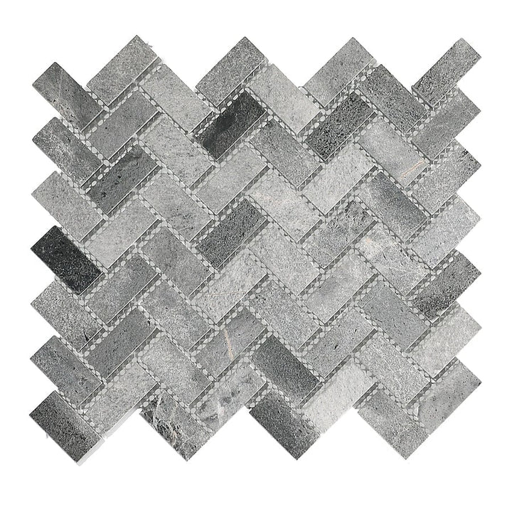 American Olean Genuine Stone Seal Gray 11-in x 12-in Honed Natural Stone Marble Herringbone Floor and Wall Tile (0.81-sq. ft/ Piece)