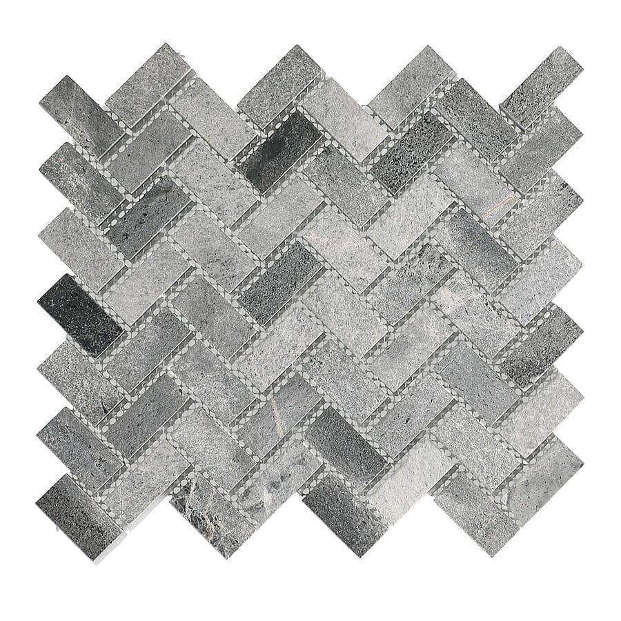 American Olean Genuine Stone Seal Gray 11-in x 12-in Honed Natural Stone Marble Herringbone Floor and Wall Tile (0.81-sq. ft/ Piece)