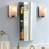 allen + roth 15-in x 26-in Fog Free Surface/Recessed Mount Silver Mirrored Soft Close Medicine Cabinet