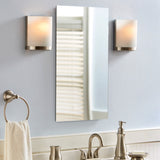 allen + roth 15-in x 26-in Fog Free Surface/Recessed Mount Silver Mirrored Soft Close Medicine Cabinet
