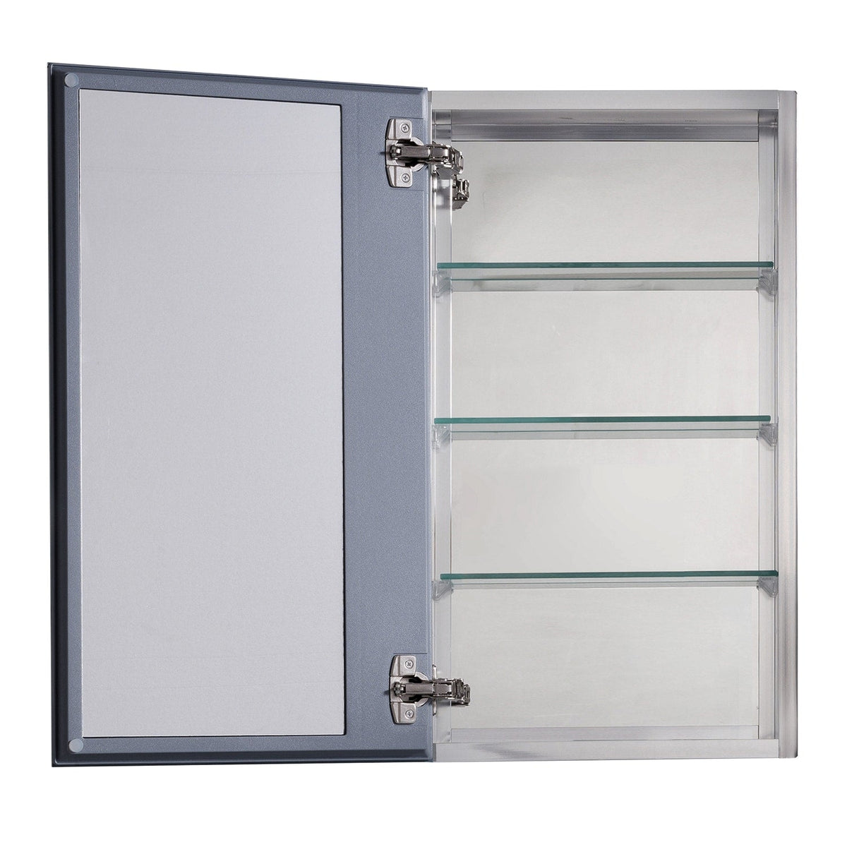 allen + roth 15-in x 26-in Fog Free Surface/Recessed Mount Silver Mirrored Soft Close Medicine Cabinet