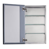 allen + roth 15-in x 26-in Fog Free Surface/Recessed Mount Silver Mirrored Soft Close Medicine Cabinet
