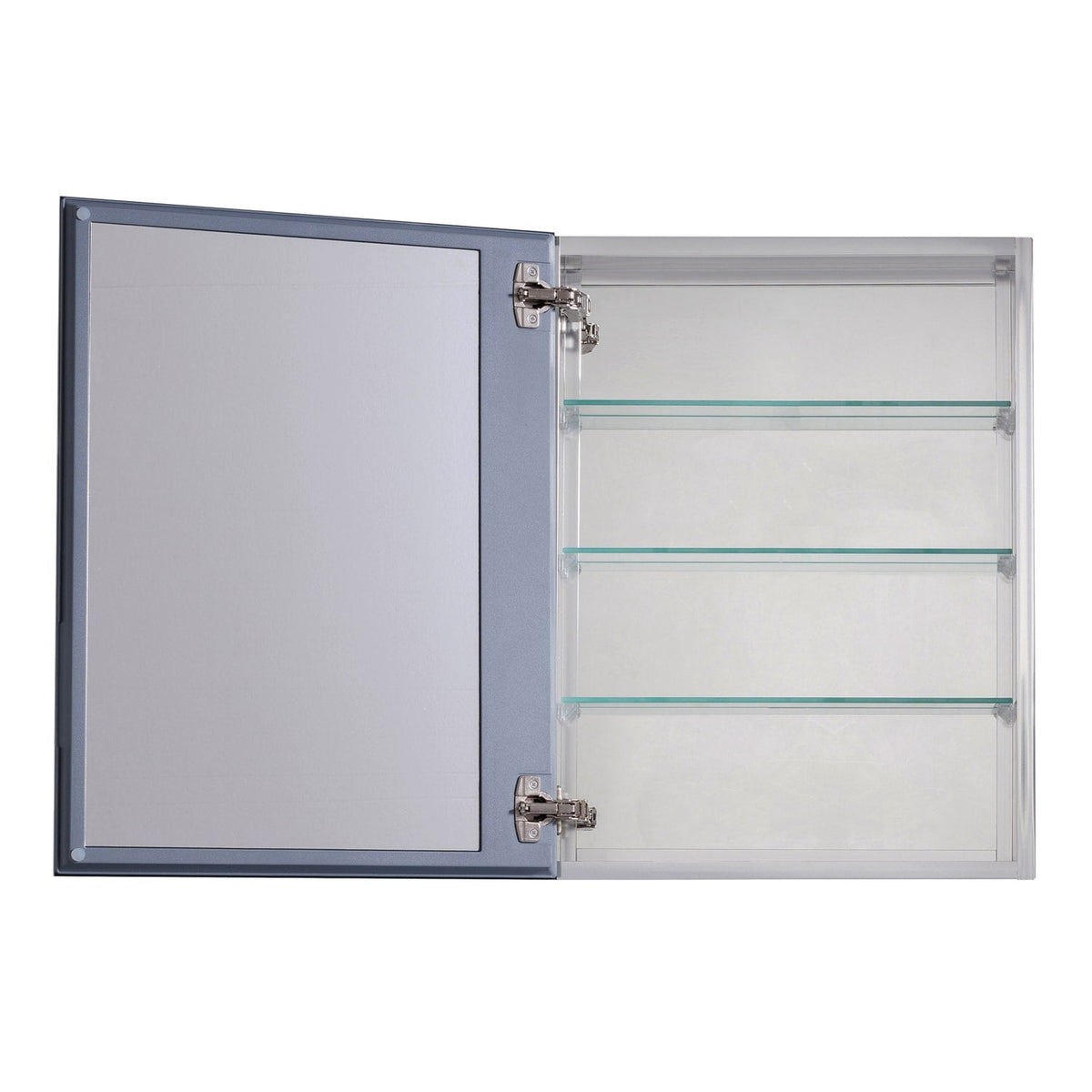allen + roth 20-in x 26-in Fog Free Surface/Recessed Mount Silver Mirrored Soft Close Medicine Cabinet