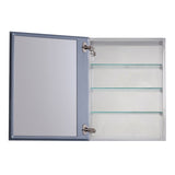 allen + roth 20-in x 26-in Fog Free Surface/Recessed Mount Silver Mirrored Soft Close Medicine Cabinet