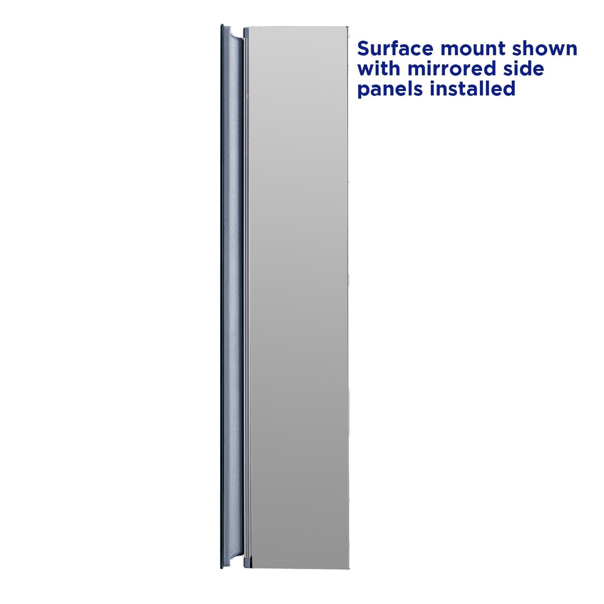 allen + roth 16-in x 20-in Fog Free Surface/Recessed Mount Silver Mirrored Soft Close Medicine Cabinet