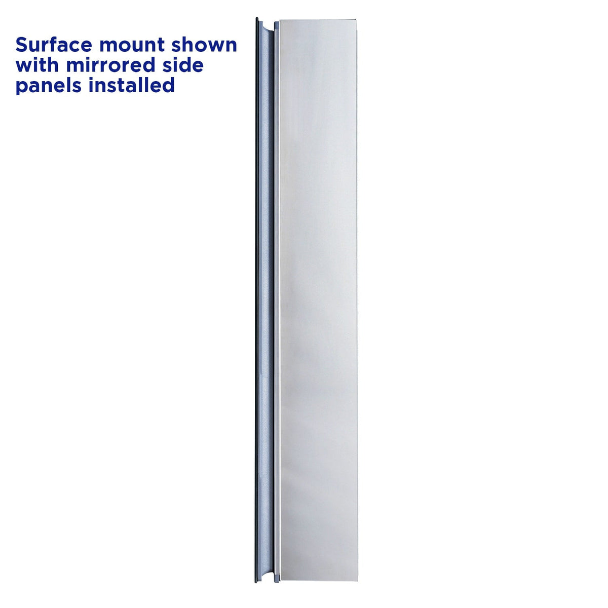 allen + roth 20-in x 26-in Fog Free Surface/Recessed Mount Silver Mirrored Soft Close Medicine Cabinet