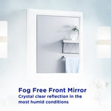allen + roth 22.5-in x 27.5-in Fog Free Surface Mount White Mirrored Soft Close Medicine Cabinet