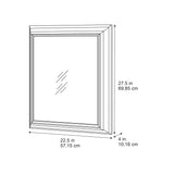 allen + roth 22.5-in x 27.5-in Fog Free Surface Mount White Mirrored Soft Close Medicine Cabinet