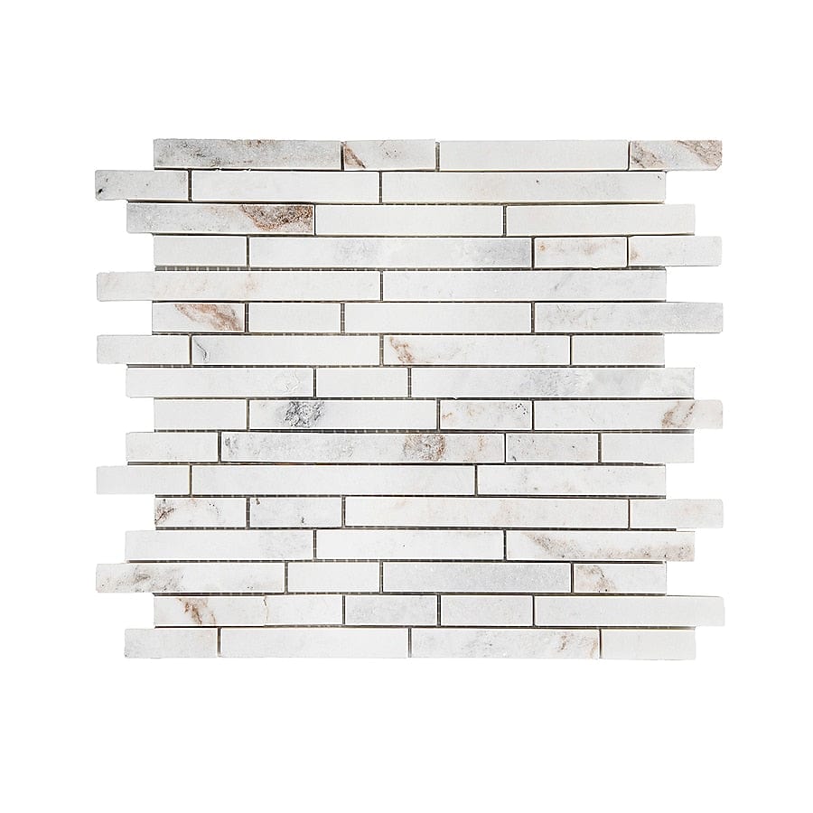 American Olean Genuine Stone White Ember 10-in x 13-in Honed Natural Stone Marble Linear Patterned Floor and Wall Tile (0.88-sq. ft/ Piece)