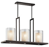 Kichler Triad Classic Pewter Modern/Contemporary Clear Glass Linear Kitchen Island Light
