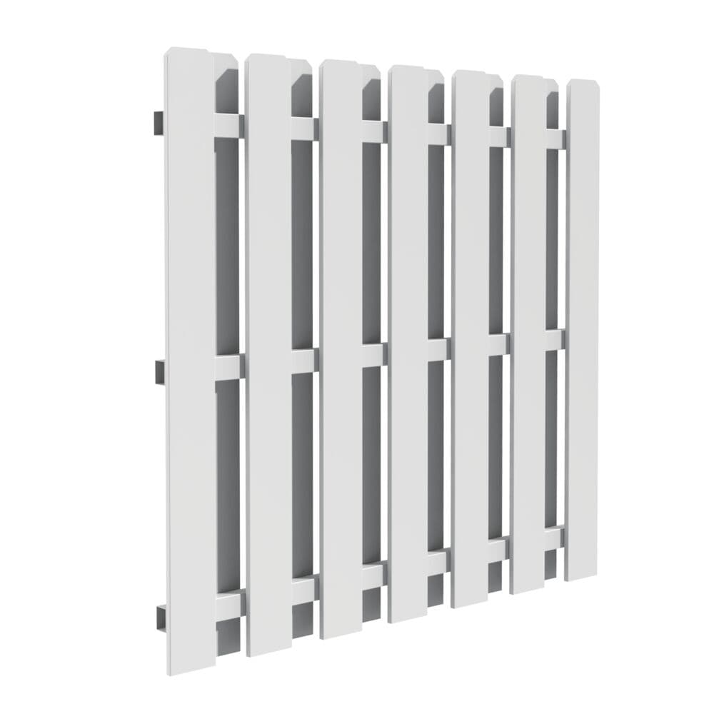 Freedom Shadowbox 6-ft H x 6-ft W White Privacy Vinyl Fence Panel (Assembled)
