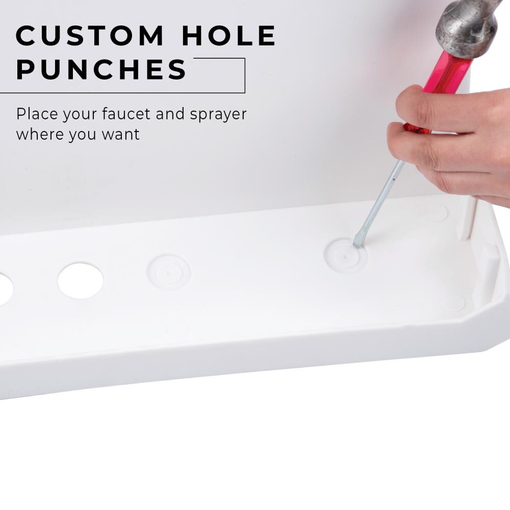 Cambridge Resources 23.5-in x 22.875-in 1-Basin Utility Tub with Faucet and Drain