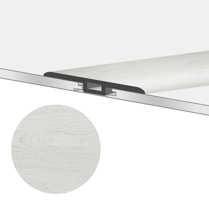 Lucida USA GlueCore T-moulding Whitewood 0.27-in T x 1.75-in W x 48-in L Vinyl T-moulding