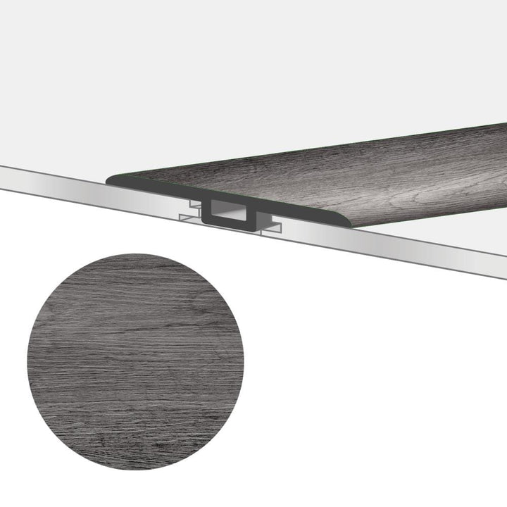 Lucida USA Holland Gray 2-in T x 3-in W x 48-in L Vinyl Floor T-moulding