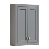 Water Creation Madison 24-in x 34-in x 8-in Grey Soft Close Bathroom Wall Cabinet