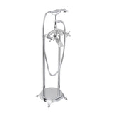 AKDY 40-in Chrome 3-Handle Freestanding Bathtub Faucet with Hand Shower