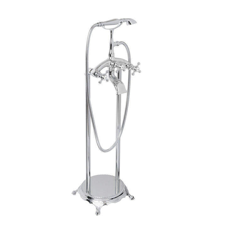 AKDY 40-in Chrome 3-Handle Freestanding Bathtub Faucet with Hand Shower