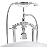 AKDY 40-in Chrome 3-Handle Freestanding Bathtub Faucet with Hand Shower