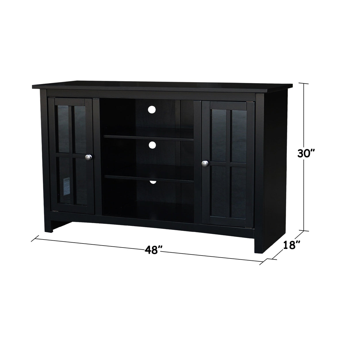 International Concepts Traditional Black Tv Cabinet (Accommodates TVs up to 52-in)