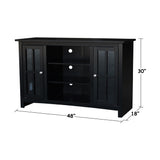 International Concepts Traditional Black Tv Cabinet (Accommodates TVs up to 52-in)