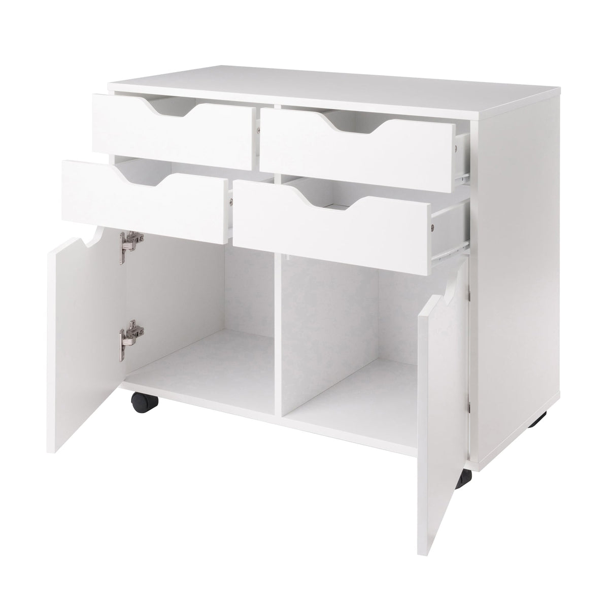 Winsome Wood Halifax White 4-Drawer 32.13-in File Cabinet