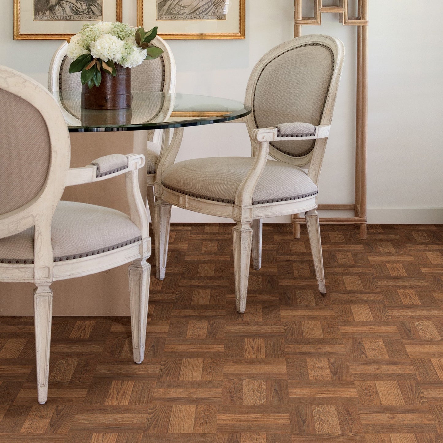 FloorPops Brown 12-in x 12-in Water-Resistant Peel-and-Stick Vinyl Tile Flooring, 20-sq ft Carton