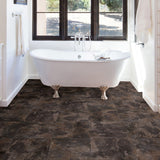 FloorPops Brownstone 12 in. W x 12 in. L Peel and Stick Floor Vinyl Tiles, 20 Tiles (20 sq. ft. Case)